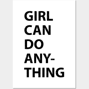 Girl Can Do Any-thing Feminist shirt, Girl Can Do Any-thing Shirt, trendy little girl, tiny feminist, youth feminist Posters and Art